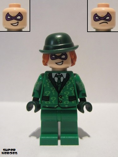 lego 2017 mini figurine sh334 The Riddler Suit and Tie, Hat with Hair 