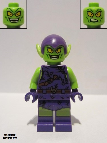 lego 2018 mini figurine sh0545 Green Goblin Dark Purple Outfit 