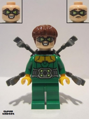 lego 2018 mini figurine sh0548 Dr. Octopus / Doc Ock Green Outfit 