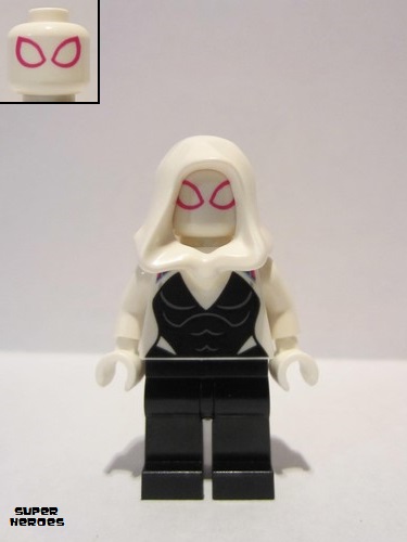 lego 2018 mini figurine sh543 Ghost Spider / Spider-Gwen White Hood 