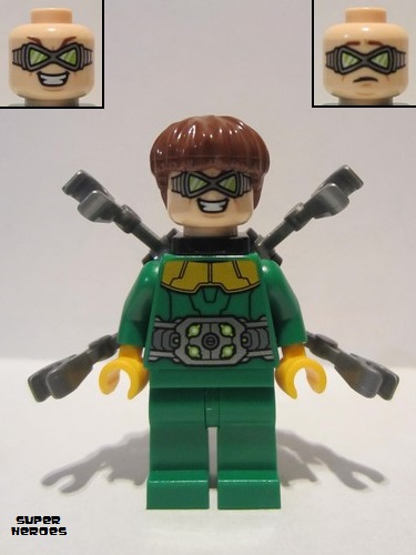 lego 2018 mini figurine sh548 Dr. Octopus / Doc Ock Green Outfit 