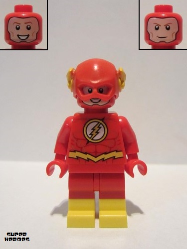 lego 2019 mini figurine sh0549 The Flash Gold Outlines on Chest and Yellow Boots 