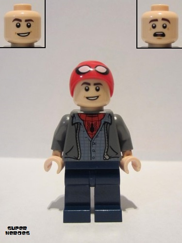 lego 2019 mini figurine sh0582 Peter Parker Spider-Man Cap 