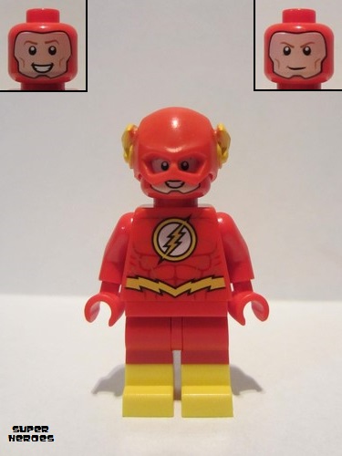 lego 2019 mini figurine sh549 The Flash Gold Outlines on Chest and Yellow Boots 