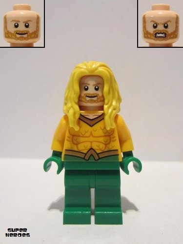 lego 2019 mini figurine sh557 Aquaman Yellow Long Hair 
