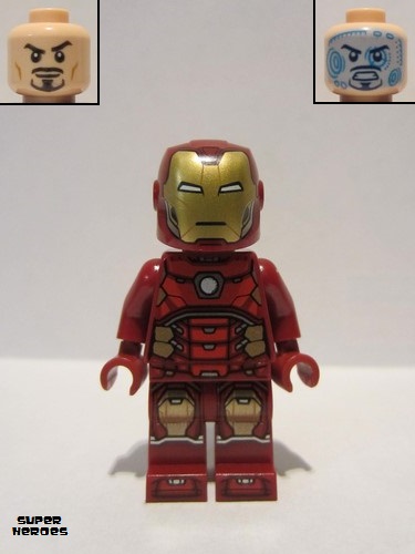 lego 2020 mini figurine sh0612 Iron Man With Silver Hexagon on Chest 