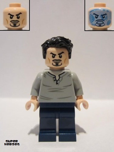 lego 2020 mini figurine sh0666 Tony Stark Open Neck Shirt 