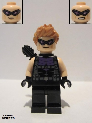 lego 2020 mini figurine sh626 Hawkeye Black and Dark Purple Suit, Goggles, Quiver 