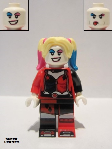 lego 2020 mini figurine sh650 Harley Quinn Jacket Open, Corset 