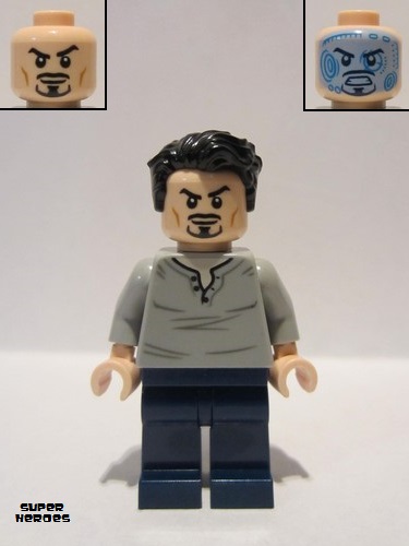 lego 2020 mini figurine sh666 Tony Stark Open Neck Shirt 