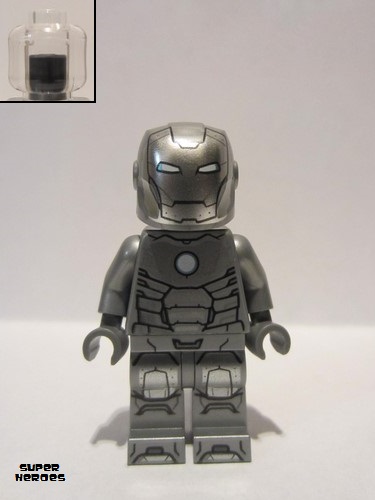 lego 2020 mini figurine sh667 Iron Man Mark 2 Armor Trans-Clear Head 