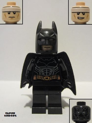 lego 2021 mini figurine sh0781 Batman Black Suit with Copper Belt, Spongy Cape 