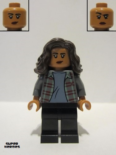 lego 2021 mini figurine sh776 MJ Michelle Jones, Wavy Hair 