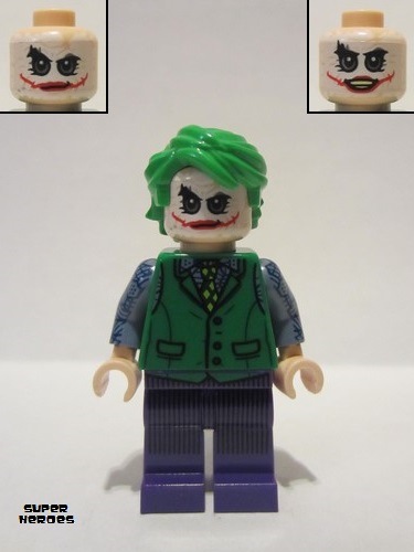 lego 2021 mini figurine sh792 The Joker Green Vest and Printed Arms 