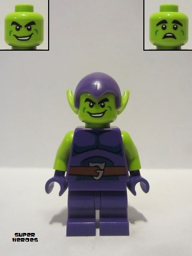 lego 2022 mini figurine sh0803 Green Goblin Medium Legs 