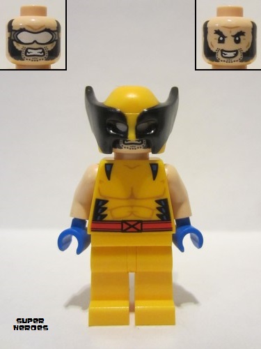 lego 2022 mini figurine sh805 Wolverine Mask, Blue Hands 