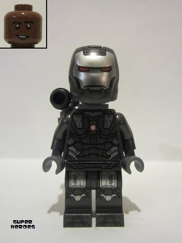 lego 2022 mini figurine sh819 War Machine Pearl Dark Gray and Silver Armor with Backpack 