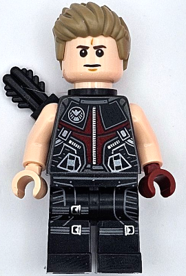 lego 2023 mini figurine sh0925 Hawkeye Black and Dark Red Suit, Quiver 