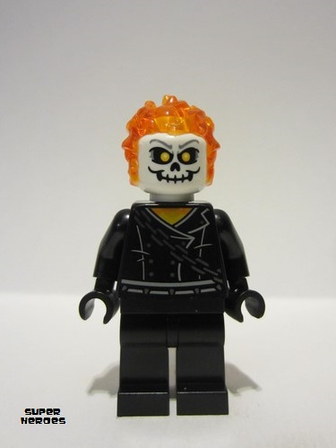 lego 2023 mini figurine sh861 Ghost Rider Johnathon 'Johnny' Blaze - White Head, Belt with Spikes 