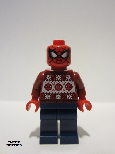 lego 2023 mini figurine sh905 Spider-Man Christmas Sweater 