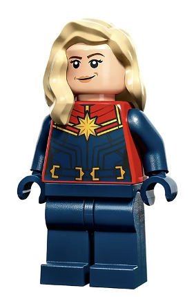 lego 2023 mini figurine sh911 Captain Marvel Tan Hair over Shoulder 