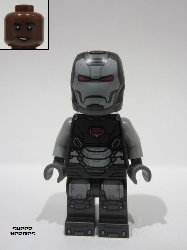 lego 2024 mini figurine sh0944 War Machine Pearl Dark Gray and Light Bluish Gray Armor 