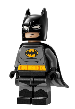 lego 2024 mini figurine sh0962 Batman Dark Bluish Gray Suit, Rubber Cape 