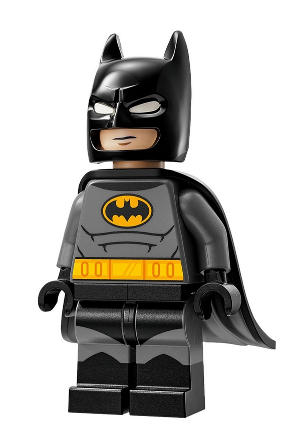 lego 2024 mini figurine sh962 Batman Dark Bluish Gray Suit, Rubber Cape 
