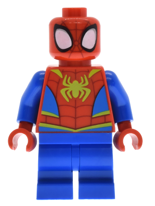 lego 2025 mini figurine sh1033 Spider-Man Peter 'Spidey' Parker - Medium Legs, Lime Spider Logo 