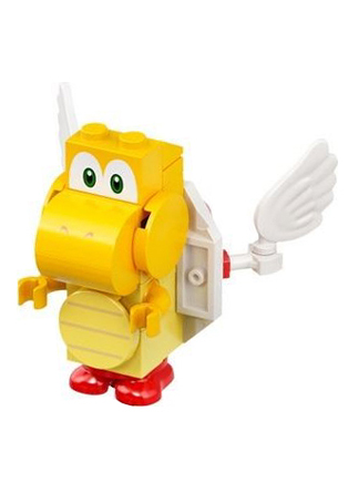 lego 2021 mini figurine mar0043 Koopa Troopa Paratroopa - Scanner Code with Yellow Lines 