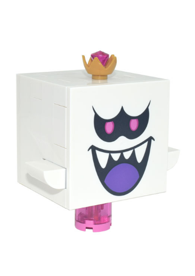lego 2022 mini figurine mar0099 King Boo Dark Purple Tongue 