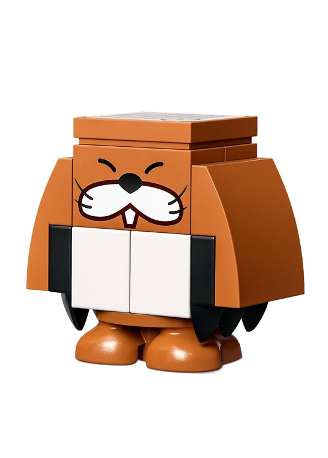 lego 2022 mini figurine mar0126 Monty Mole Face on 1 x 2 Brick 
