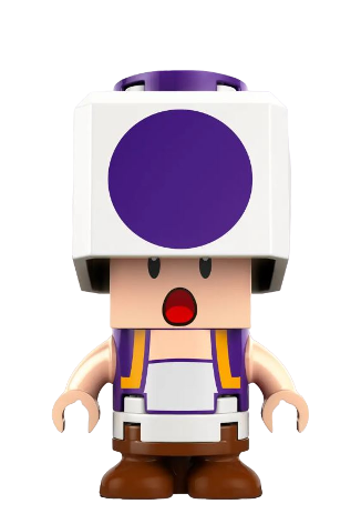 lego 2023 mini figurine mar0162 Purple Toad Surprised 