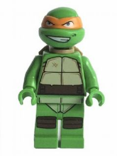 lego 2014 mini figurine tnt038 Michelangelo Gritted Teeth, Smudges 