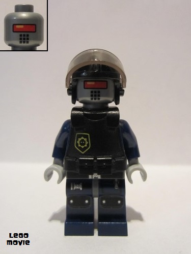 lego 2014 mini figurine tlm069 Robo SWAT With Aviator Cap and Body Armor 