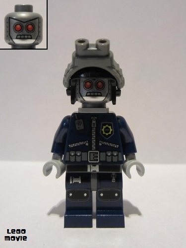 lego 2014 mini figurine tlm070 Robo SWAT With Goggles and Neck Bracket 