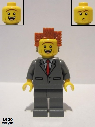 lego 2015 mini figurine tlm095 President Business Smiling, Raised Eyebrows 