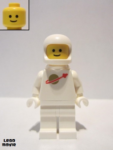 lego 2019 mini figurine tlm110 Classic Space White with Airtanks and Updated Helmet (Third Reissue - Jenny) 
