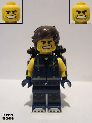 lego 2019 mini figurine tlm174 Rex Dangervest Smile, Teeth / Angry with Jetpack 