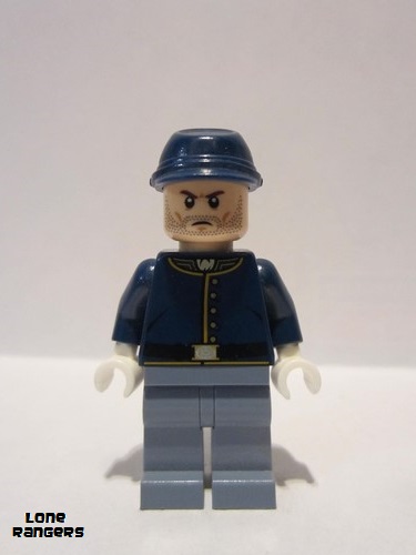 lego 2013 mini figurine tlr020 Cavalry Soldier Brown Eyebrows, Stubble 
