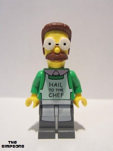 lego 2014 mini figurine sim006 Ned Flanders With Apron 