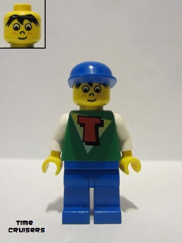 lego 1996 mini figurine tim004 Time Cruisers Timmy with Blue Legs, Blue Cap 