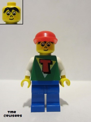 lego 1996 mini figurine tim006 Time Cruisers Timmy with Blue Legs and Red Cap 