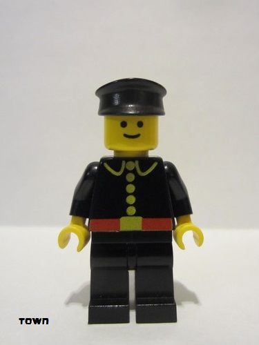 lego 1982 mini figurine firec008 Fire Classic, Black Hat, Captain 