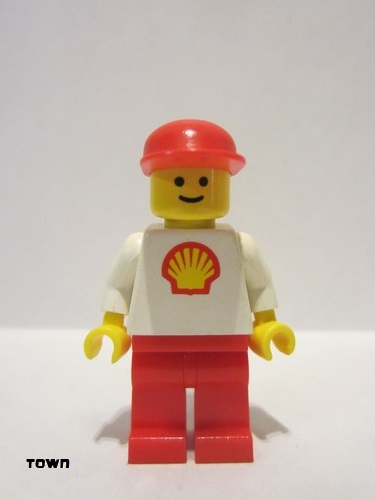 lego 1986 mini figurine shell005 Citizen Classic - Red Legs, Red Cap 