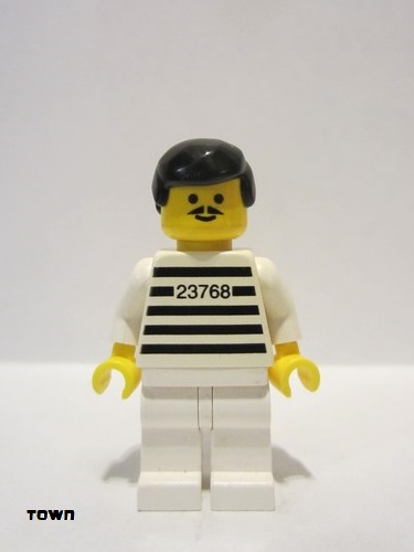 lego 1995 mini figurine jail002 Police - Jailbreak Joe Jailbreak Joe, White Legs 