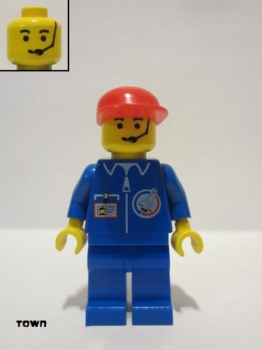 lego 1995 mini figurine splc004 Crew Red Cap 