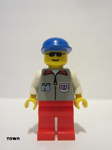 lego 1996 mini figurine res002 Coast Guard 1 Red Legs, Blue Cap, Sunglasses 