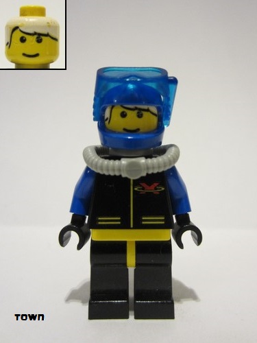 lego 1998 mini figurine ext014 Extreme Team Blue Diver 