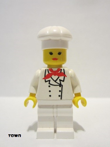 lego 1999 mini figurine chef006 Chef White Legs, Female 